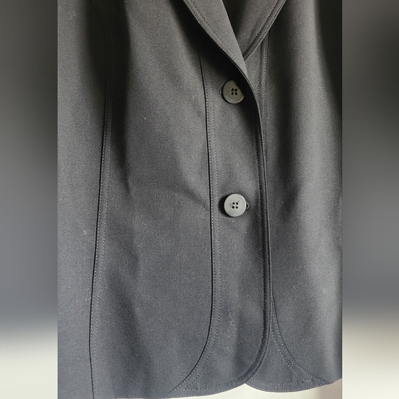 Lafayette 148 New York Black Wool Single Breasted Jacket Size 14 - Picture 3 of 7